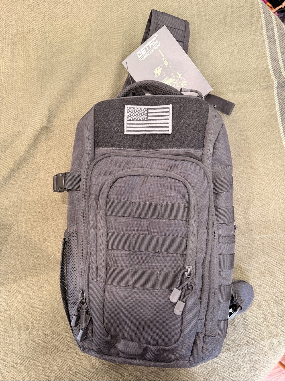 DBTAC Tactical Single-Shoulder Sling Pack - Black